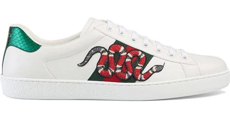 gucci embroided snake|Gucci ace tennis shoes.